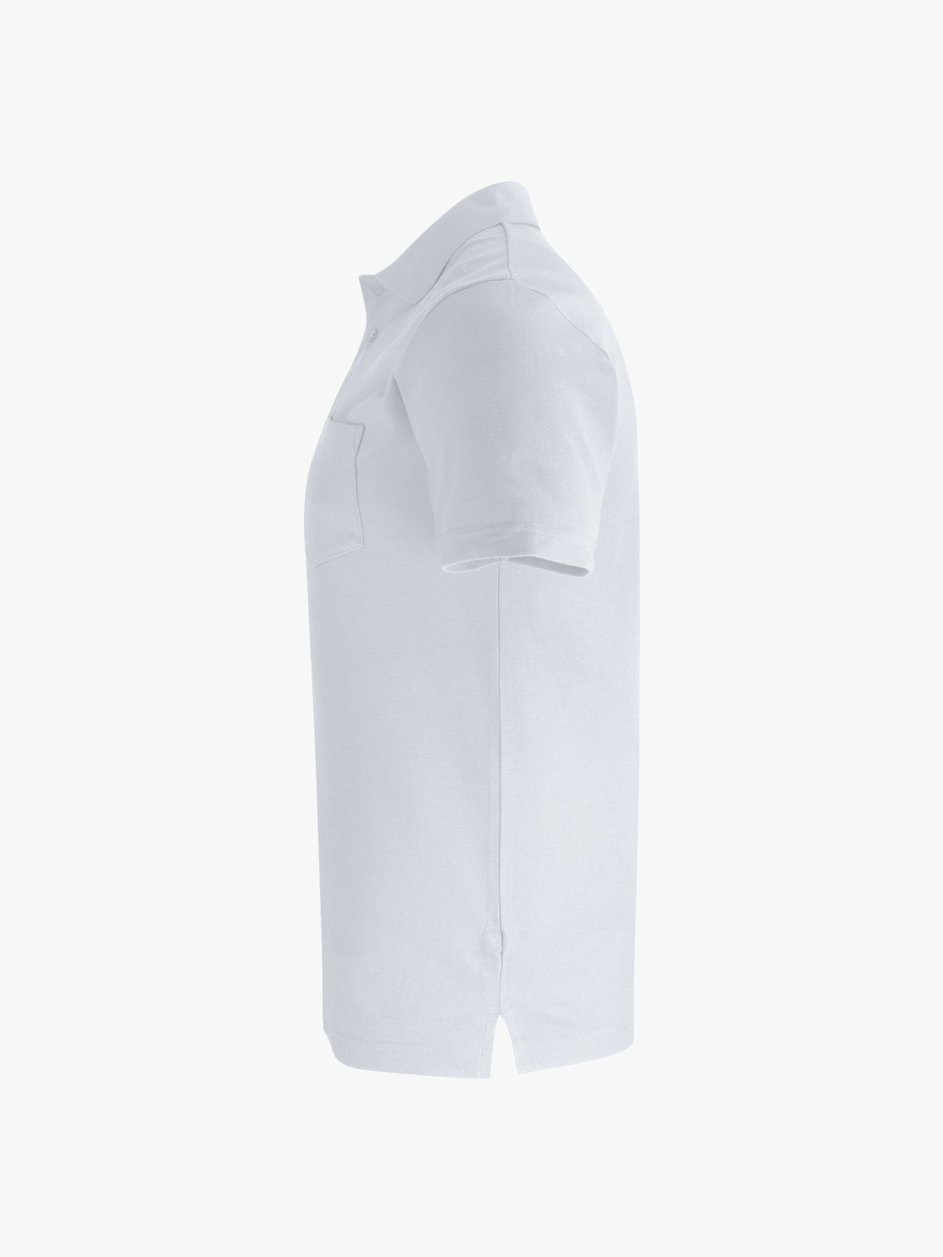 Clique Basic Polo w. Pocket - Wit Polo Clique