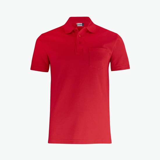 Clique Basic Polo w. Pocket - Rood Polo Clique XS