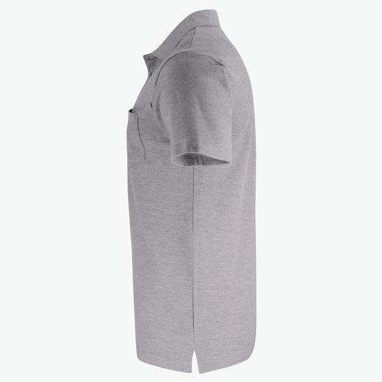 Clique Basic Polo w. Pocket - Grijsmelange Polo Clique