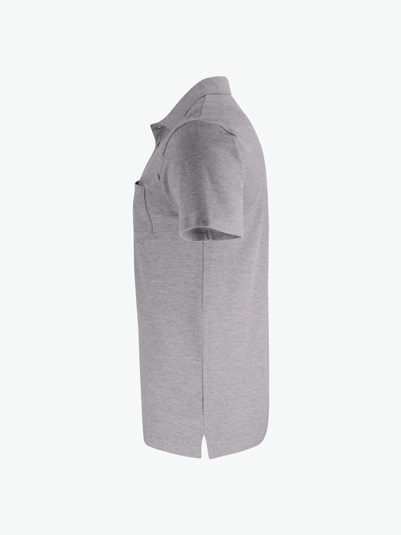 Clique Basic Polo w. Pocket - Grijsmelange Polo Clique