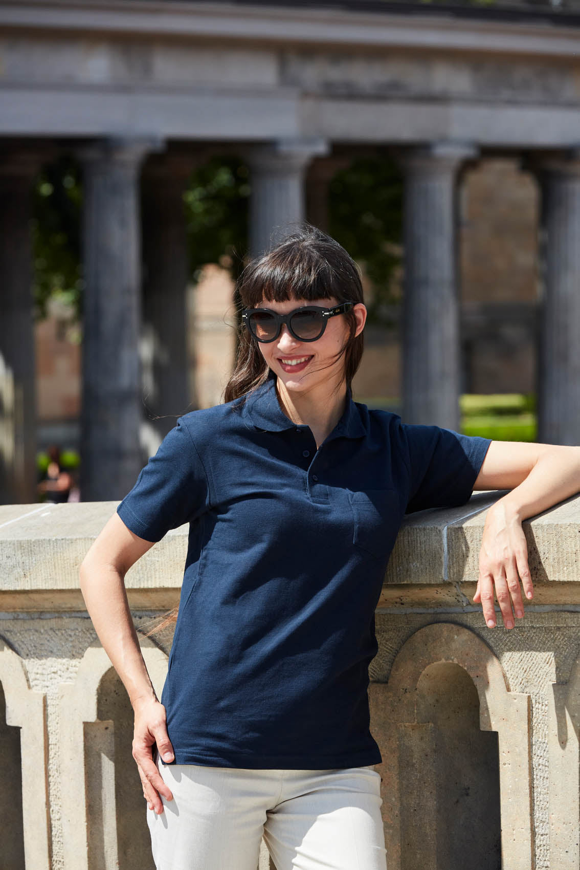 Clique Basic Polo w. Pocket - Dark Navy Polo Clique