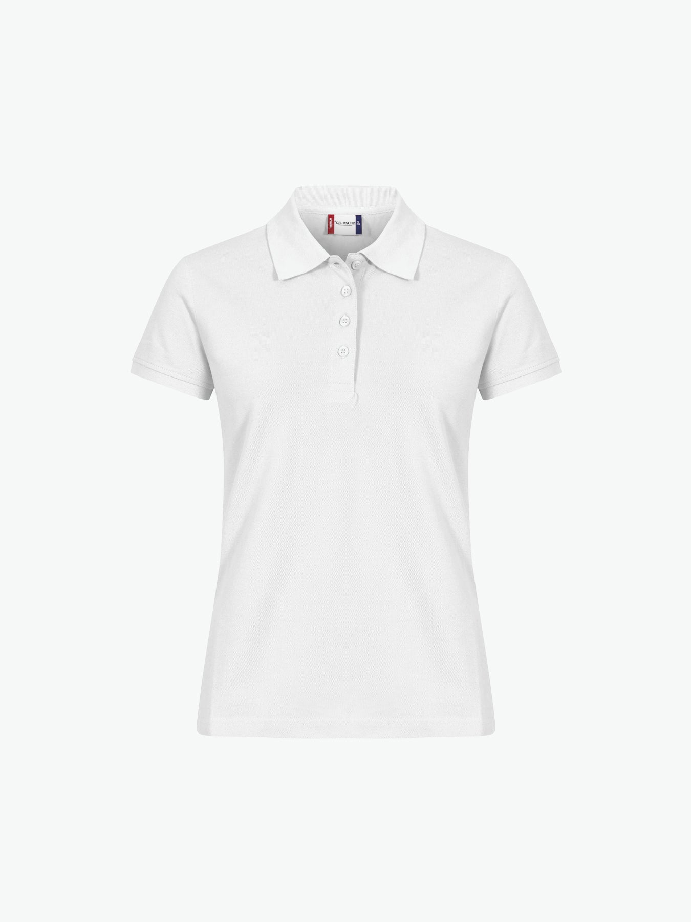 Clique Heavy Premium Polo Women - Wit Polo Dames Clique S