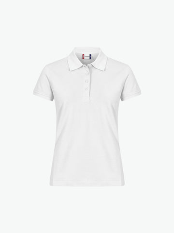 Clique Heavy Premium Polo Women - Wit Polo Dames Clique S