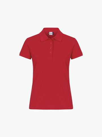 Clique Heavy Premium Polo Women - Rood Polo Dames Clique S
