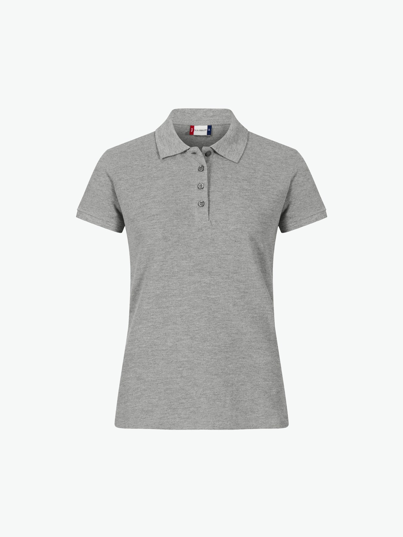 Clique Heavy Premium Polo Women - Grijsmelange Polo Dames Clique S