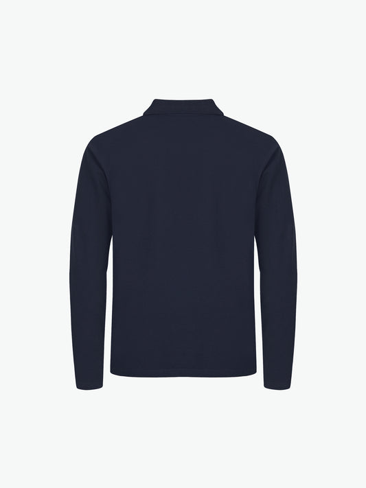 Clique Stretch Premium Polo L/S - Dark Navy Polo Clique