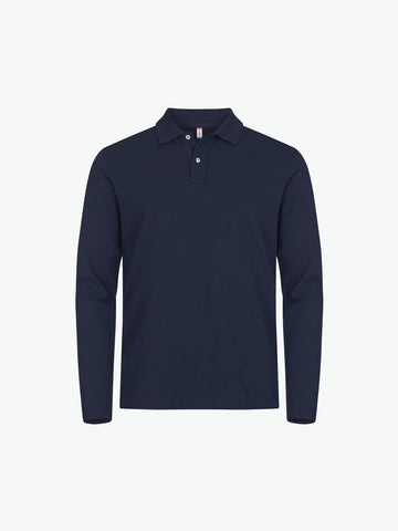 Clique Stretch Premium Polo L/S - Dark Navy Polo Clique XS