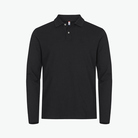Clique Stretch Premium Polo L/S - Zwart Polo Clique XS