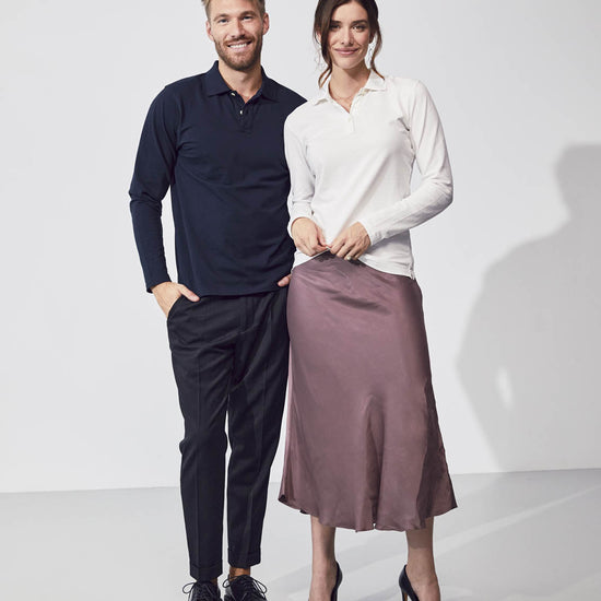 Clique Stretch Premium Polo L/S - Zwart Polo Clique