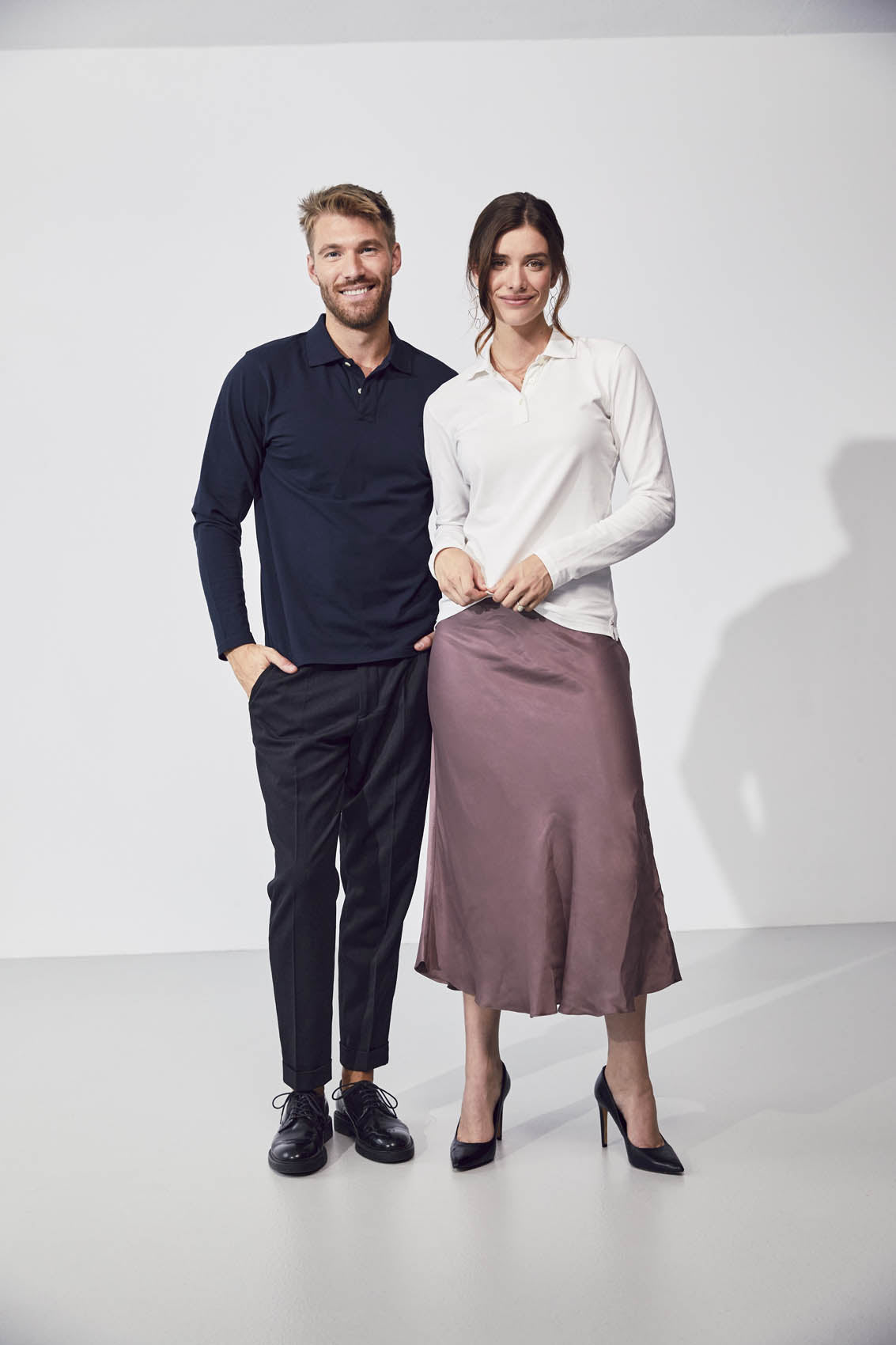 Clique Stretch Premium Polo L/S - Zwart Polo Clique