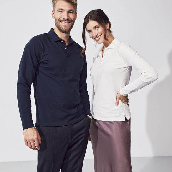 Clique Stretch Premium Polo L/S - Zwart Polo Clique