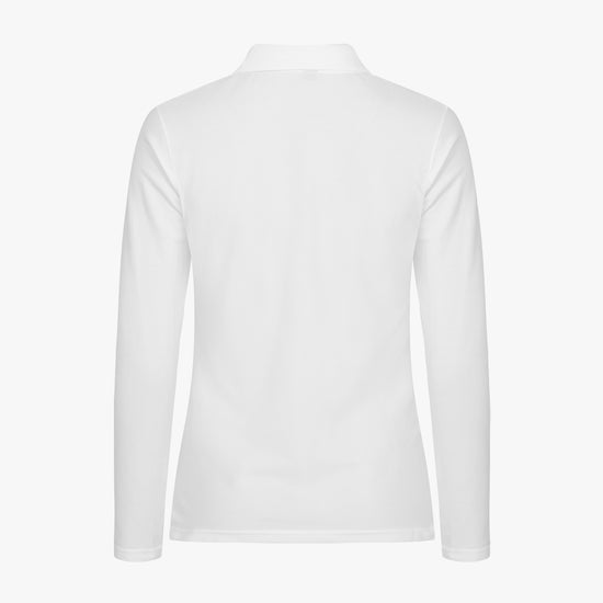Clique Stretch Premium Polo Women L/S - Wit Polo Dames Clique