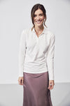 Clique Stretch Premium Polo Women L/S - Wit Polo Dames Clique