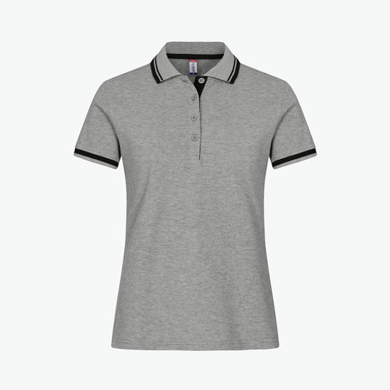 Clique Astoria Polo - Grijsmelange Polo Dames Clique XS