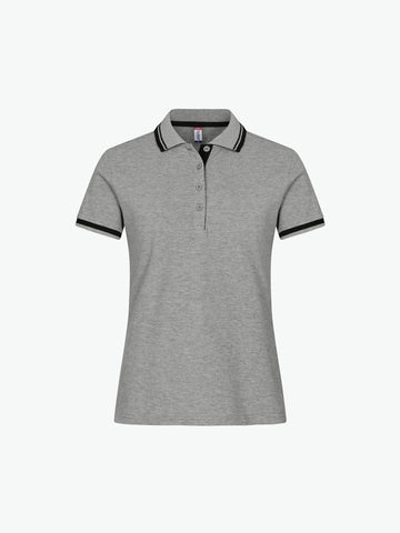 Clique Astoria Polo - Grijsmelange Polo Dames Clique XS