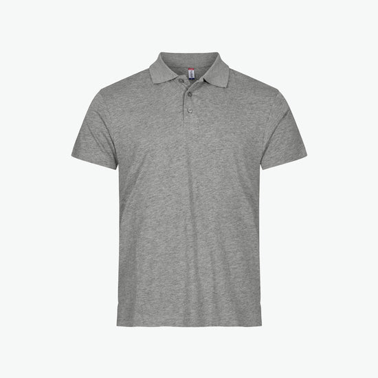 Clique Single Jersey Polo - Grijsmelange Polo Clique XS
