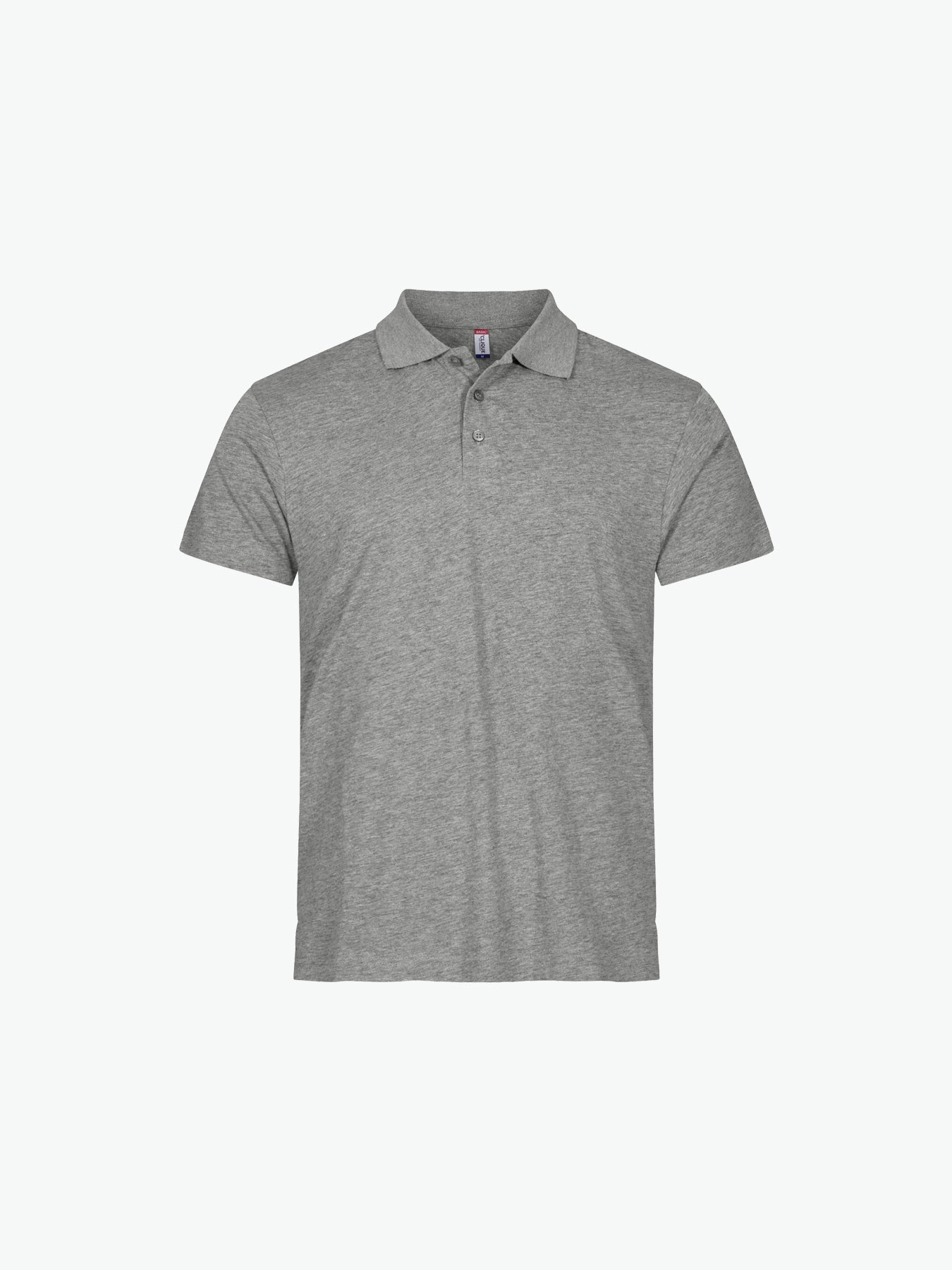 Clique Single Jersey Polo - Grijsmelange Polo Clique XS