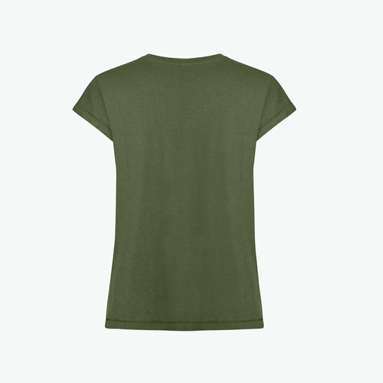 Clique Fashion Top Women - Legergroen T-Shirt Dames Clique