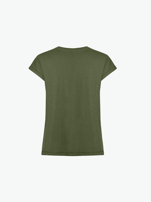 Clique Fashion Top Women - Legergroen T-Shirt Dames Clique