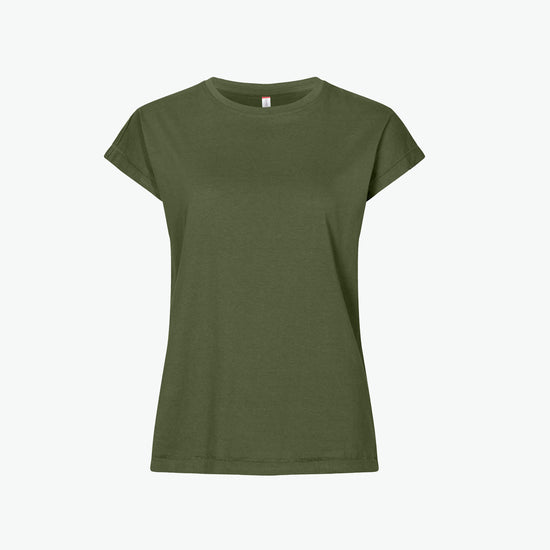 Clique Fashion Top Women - Legergroen T-Shirt Dames Clique XS