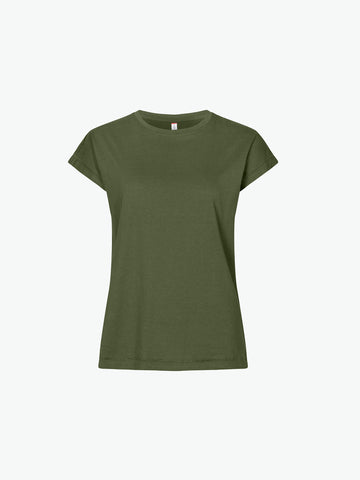 Clique Fashion Top Women - Legergroen T-Shirt Dames Clique XS