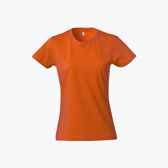 Clique Basic-T Women - Dieporanje T-Shirt Dames Clique XS
