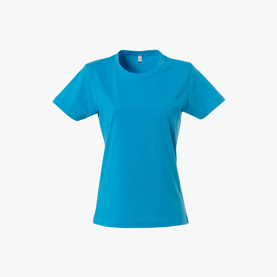 Clique Basic-T Women - Turquoise T-Shirt Dames Clique XS