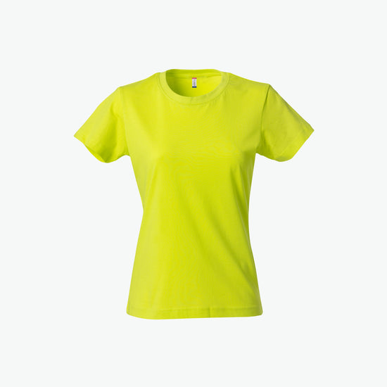 Clique Basic-T Women - Signaalgroen T-Shirt Dames Clique XS