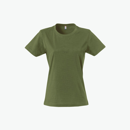 Clique Basic-T Women - Legergroen T-Shirt Dames Clique XS