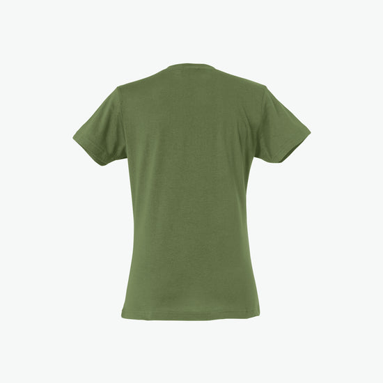 Clique Basic-T Women - Legergroen T-Shirt Dames Clique