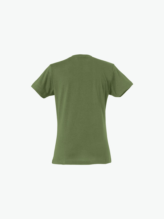 Clique Basic-T Women - Legergroen T-Shirt Dames Clique