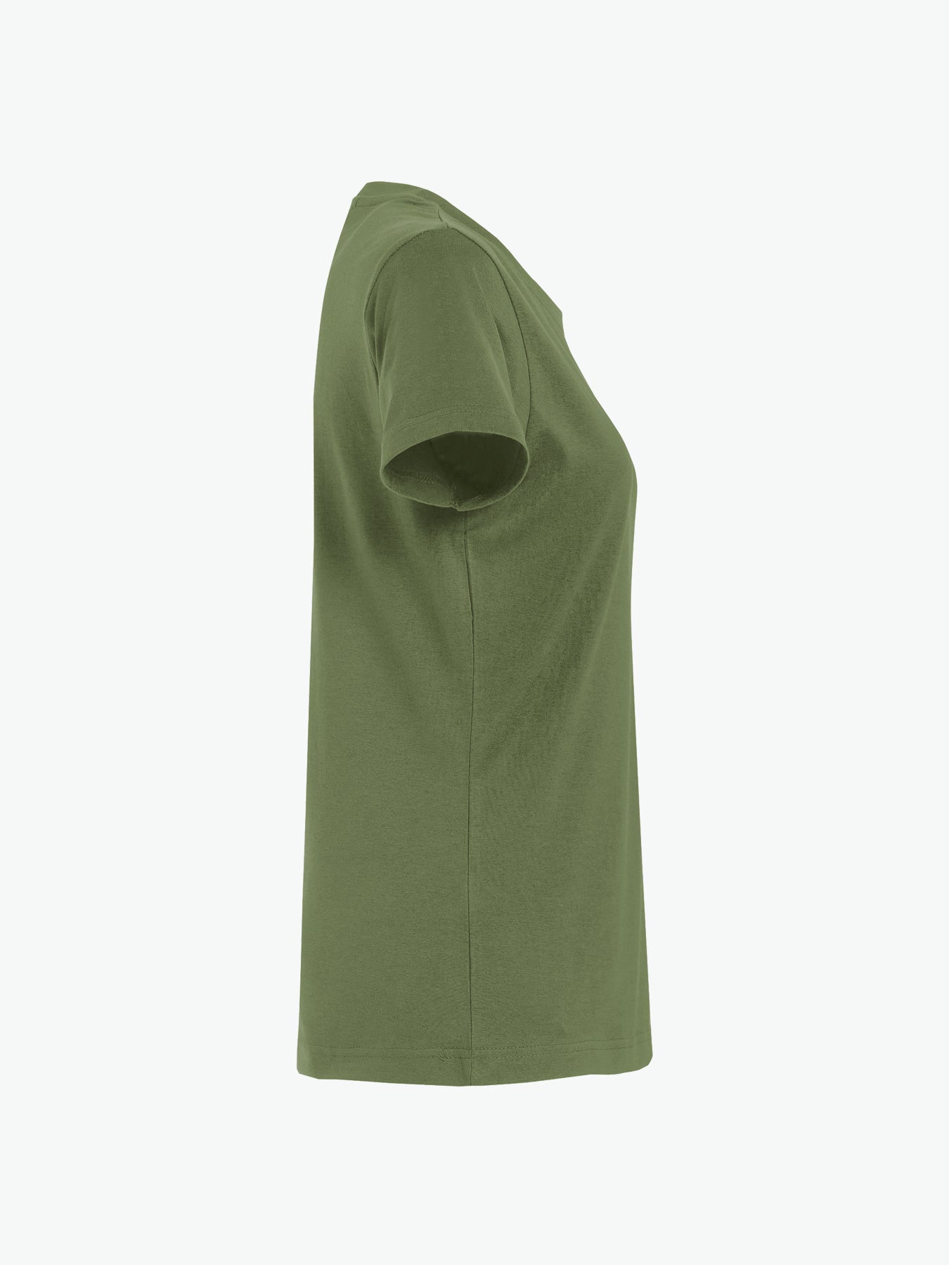 Clique Basic-T Women - Legergroen T-Shirt Dames Clique