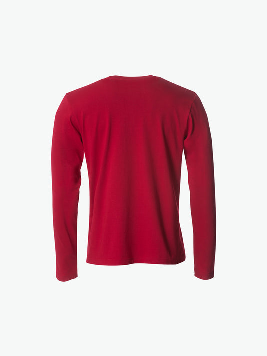 Clique Basic-T L/S - Rood T-Shirt Clique