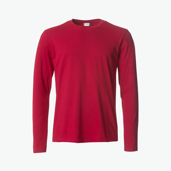 Clique Basic-T L/S - Rood T-Shirt Clique XS