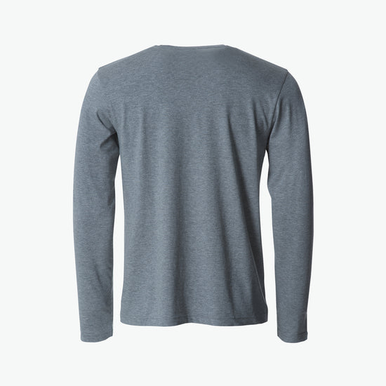 Clique Basic-T L/S - Grijsmelange T-Shirt Clique