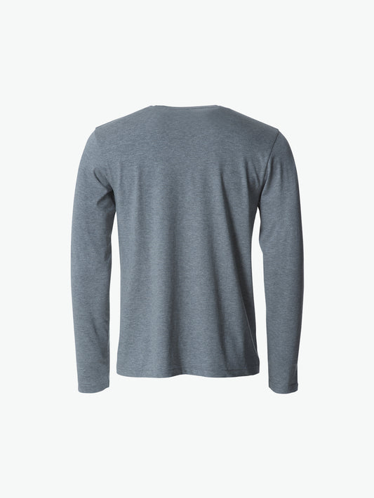 Clique Basic-T L/S - Grijsmelange T-Shirt Clique