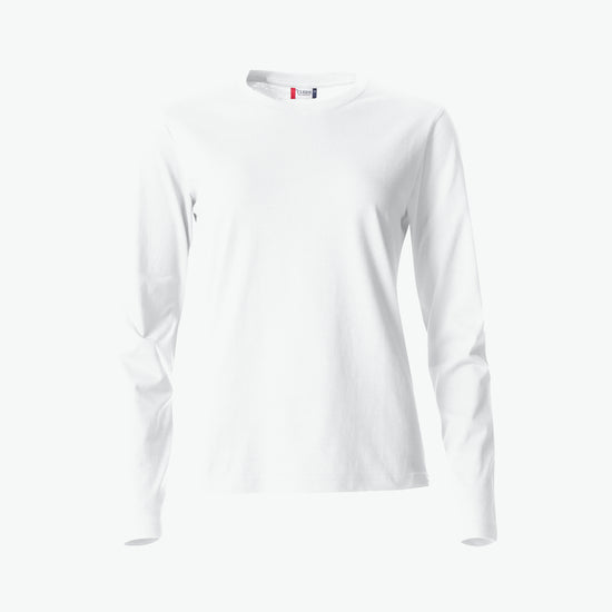 Clique Basic-T L/S Women - Wit T-Shirt Dames Clique XS