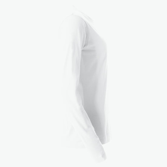 Clique Basic-T L/S Women - Wit T-Shirt Dames Clique