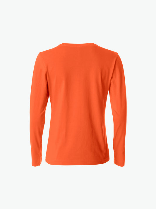 Clique Basic-T L/S Women - Dieporanje T-Shirt Dames Clique