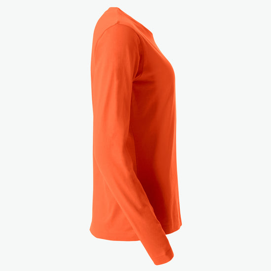 Clique Basic-T L/S Women - Dieporanje T-Shirt Dames Clique