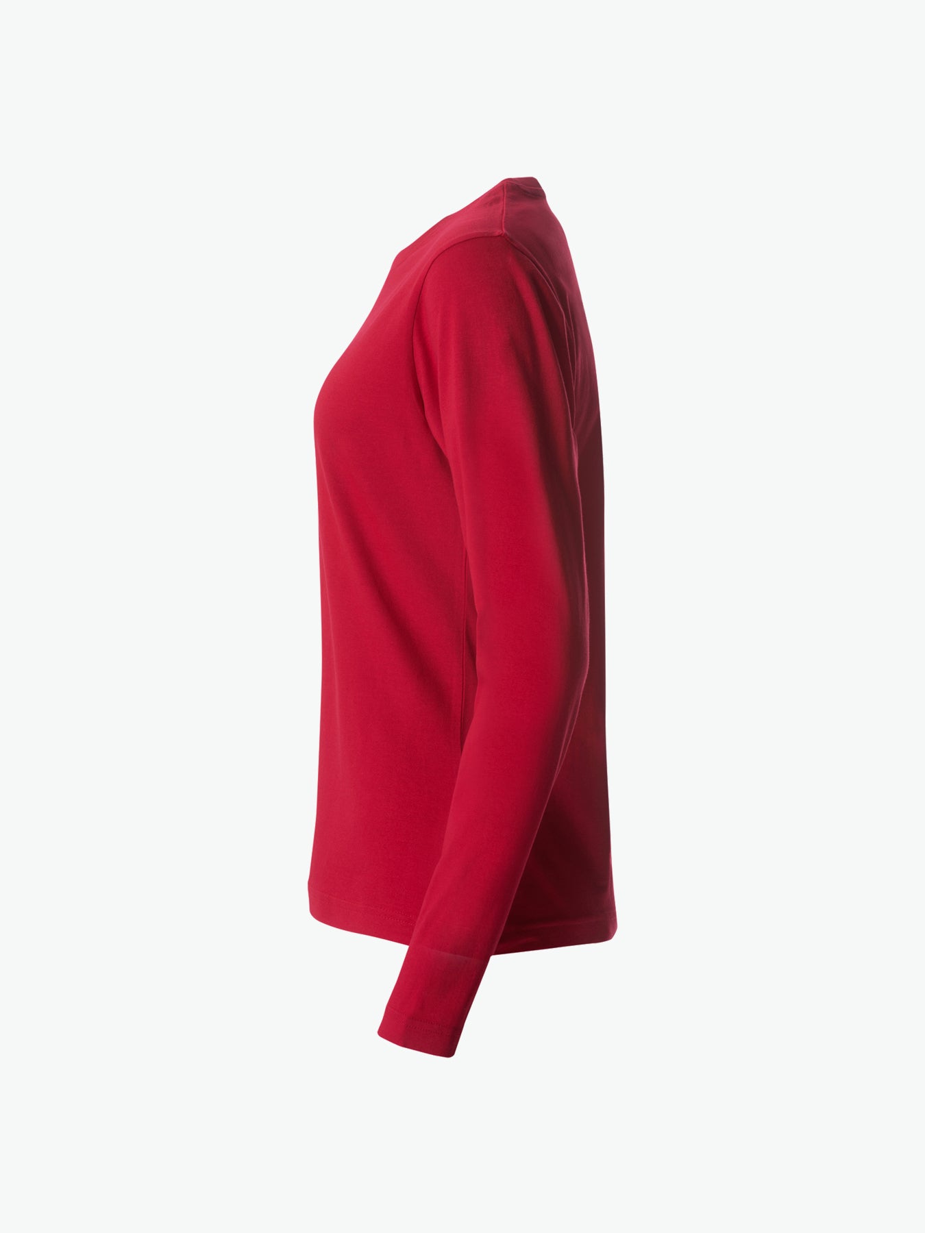 Clique Basic-T L/S Women - Rood T-Shirt Dames Clique
