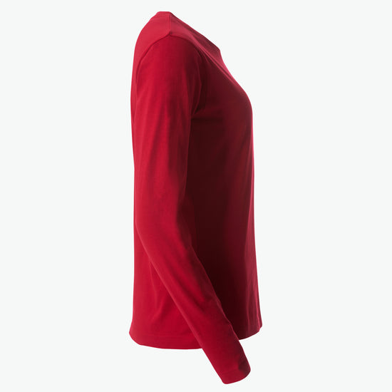 Clique Basic-T L/S Women - Rood T-Shirt Dames Clique