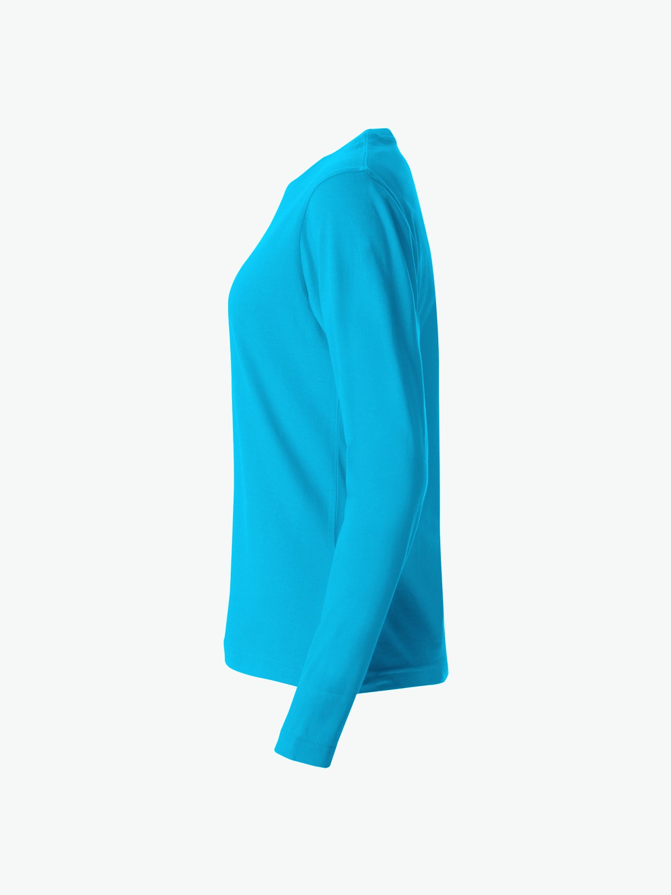 Clique Basic-T L/S Women - Turquoise T-Shirt Dames Clique