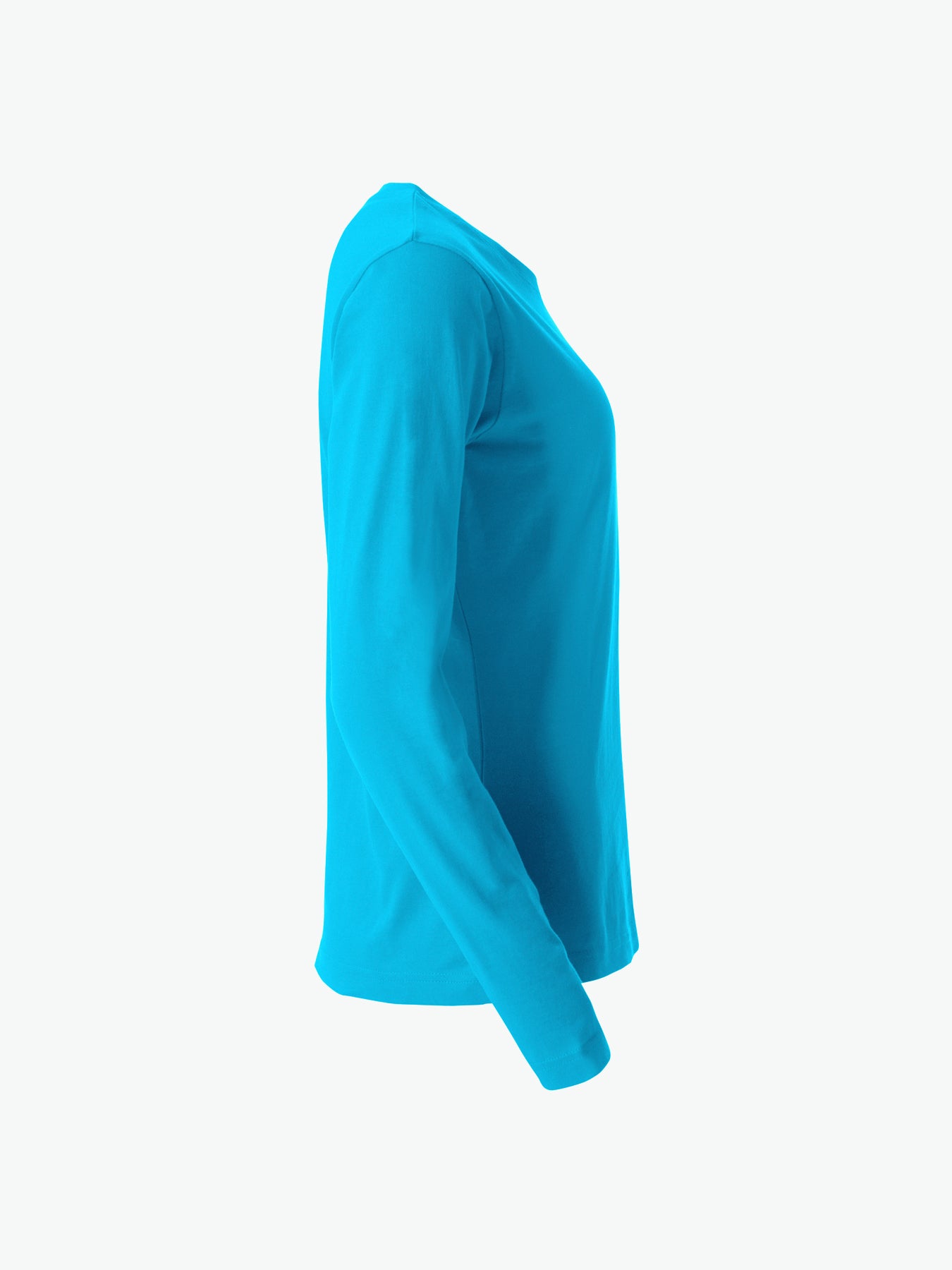 Clique Basic-T L/S Women - Turquoise T-Shirt Dames Clique