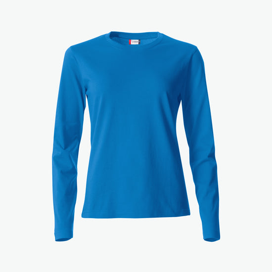 Clique Basic-T L/S Women - Kobalt T-Shirt Dames Clique XS