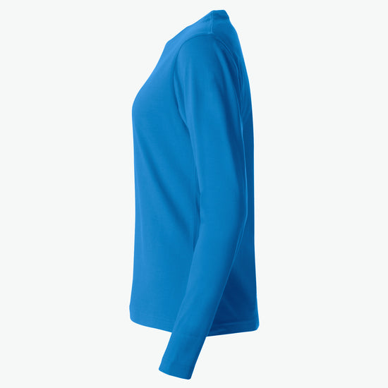 Clique Basic-T L/S Women - Kobalt T-Shirt Dames Clique
