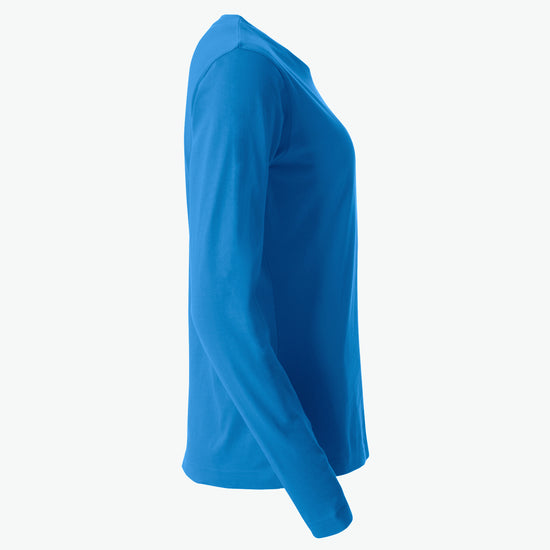 Clique Basic-T L/S Women - Kobalt T-Shirt Dames Clique