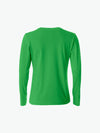 Clique Basic-T L/S Women - Appelgroen T-Shirt Dames Clique