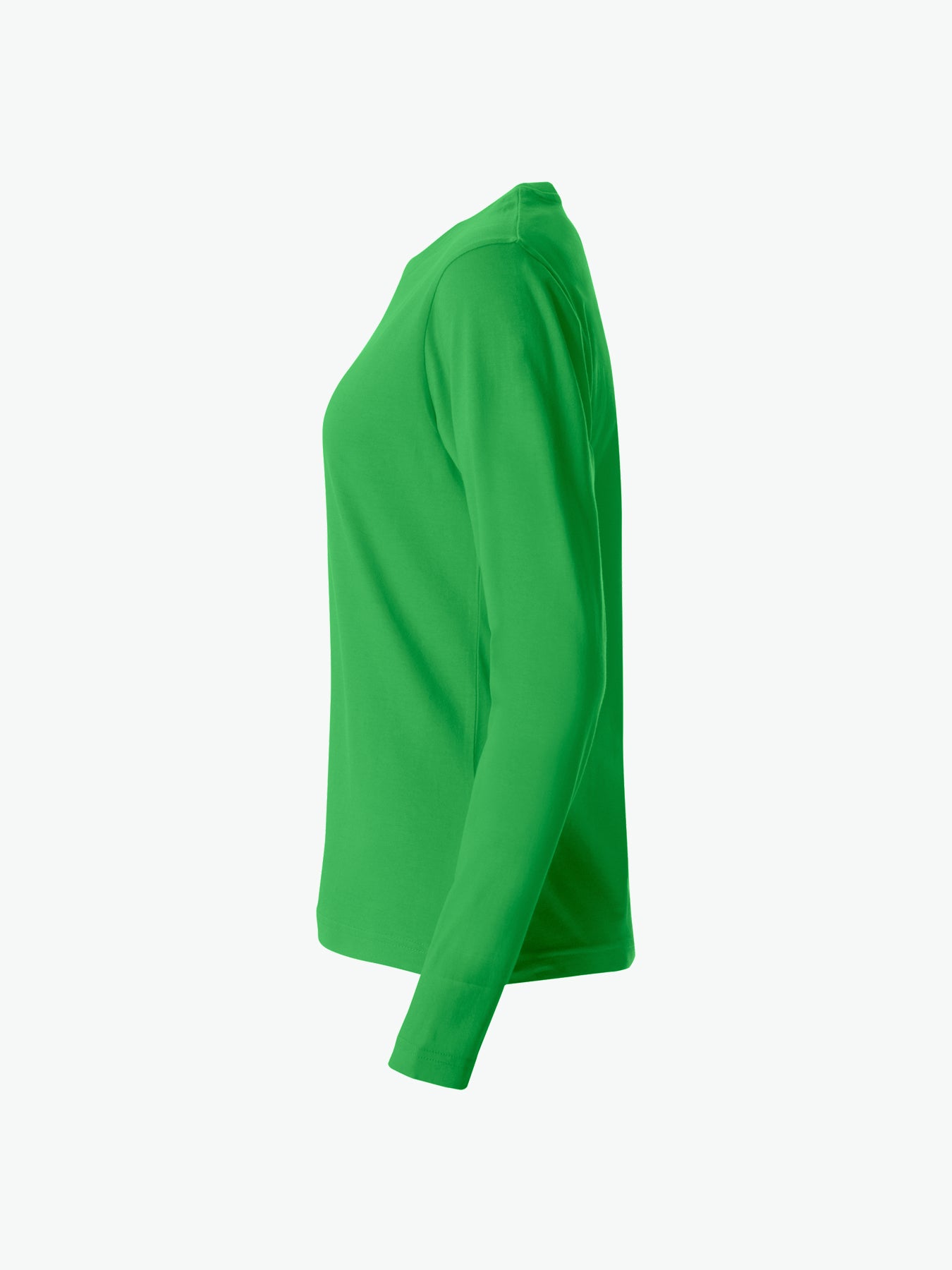 Clique Basic-T L/S Women - Appelgroen T-Shirt Dames Clique