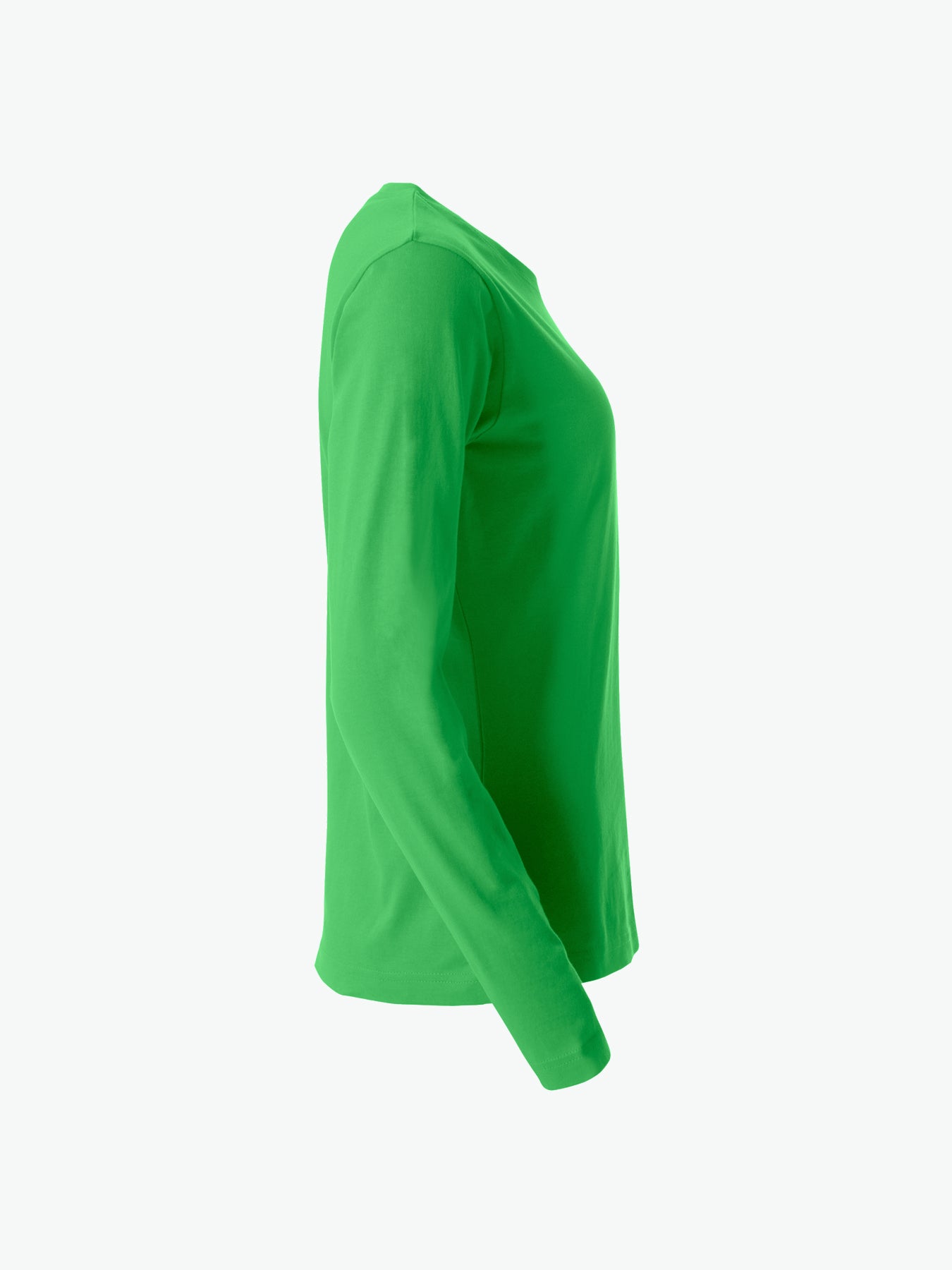 Clique Basic-T L/S Women - Appelgroen T-Shirt Dames Clique